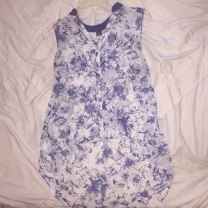 Forever 21 Blue Floral Blouse